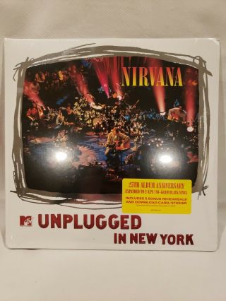 Nirvana Mtv Unplugged In York 2 Vinyl Lp Records 25th Anniversary