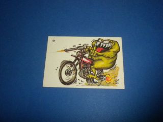 Silly Cycles Sticker Card 51 Donruss 1972 Odd Rods Related