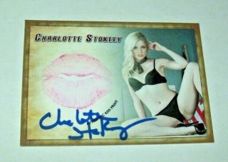 2016 Collectors Expo Model Charlotte Stokely Autographed Kiss Card