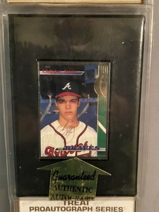 1992 Classic Best CHIPPER JONES Rookie Baseball Card Treat Pro Autographs Braves 2