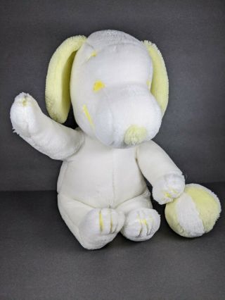 Vintage White Yellow Snoopy United Features Syndicate Plush Stuffed Animal Rare