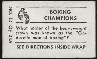1948 Topps Magic Photo Card Boxing Champions - James J.  Braddock 14A 2