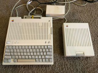 Vintage Apple Iic Computer With External Floppy Drive.  Shape