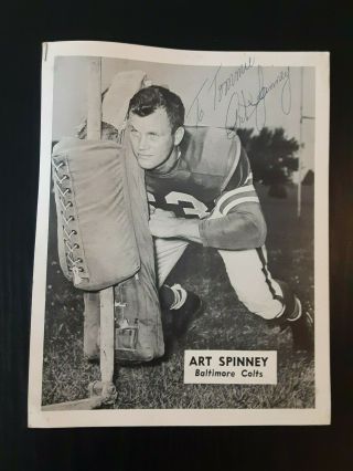 Art Spinney Autographed Signed Vintage 1950 