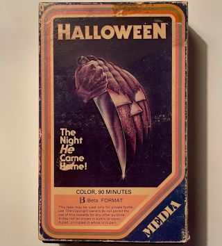 Vtg Halloween Horror 1978 Movie Beta Tape W\ Case Betamax Media Not Vhs