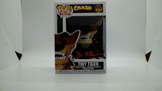 Funko Pop Tiny Tiger 533 Crash Bandicoot Signed Brendan O 