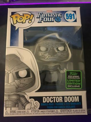 Funko Pop Marvel Fantastic Four Doctor Doom 591 2020 Spring Conven W/ Protector
