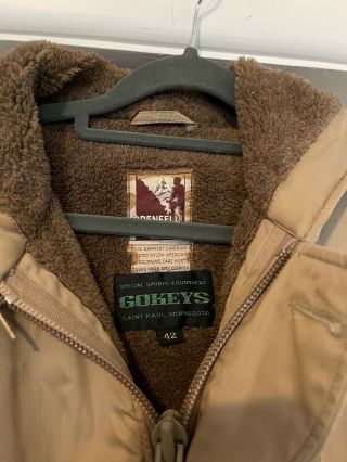 Vintage Grenfell Men ' s Long Winter Coat Jacket Made in England Size 42 Large L 3