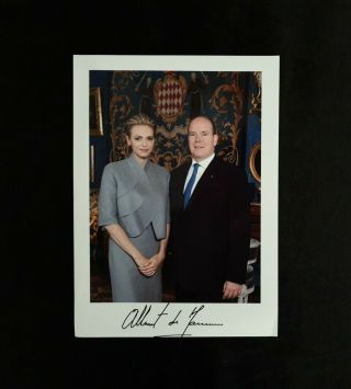 Rare Royalty Prince Albert Ii Monaco Signed Royal Presentation Photograph Photo