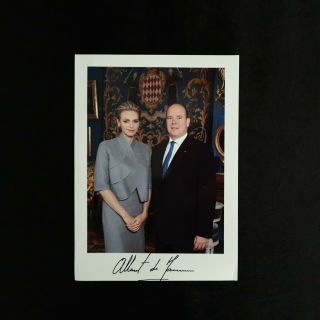 Rare Royalty Prince Albert II Monaco Signed Royal Presentation Photograph Photo 3