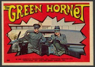 The Green Hornet & Kato (bruce Lee) 1966 Donruss Green Hornet Stickers 44 Nm - Mt