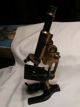 Vintage Antique Spencer Buffalo Co.  Scientific Brass Microscope 14595