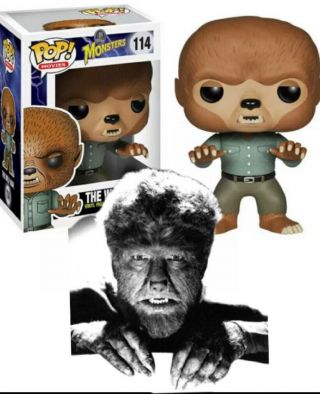 The Wolf Man 114 Funko Pop Movies Universal Monsters Small Box Flaw