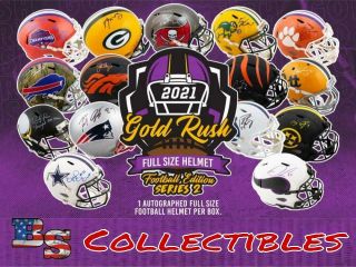 Kansas City Chiefs 3 Box Full Size 2021 Gold Rush Helmet Series 2 Break