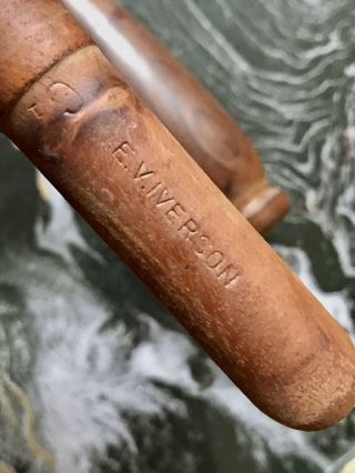 VINTAGE E.  V.  IVERSON WOODEN DUCK CALL 2