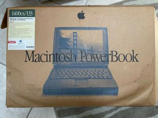 Vintage Apple Powerbook 1400cs/133 Complete W/ Cd,  Floppy,  Box,  Power Adapter