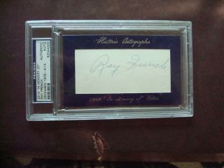 Ray French 1920 Yankees,  1923 Dodgers 2010 In Memory Of Autograph D.  1978