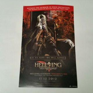 Hellsing Ultimate Volumes V - Viii Blu - Ray Dvd Combo Retail Promo Poster
