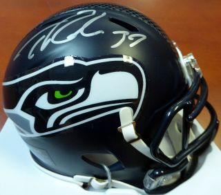 Thomas Rawls Autographed Seahawks Speed Mini Helmet In Silver Mcs Holo 105064