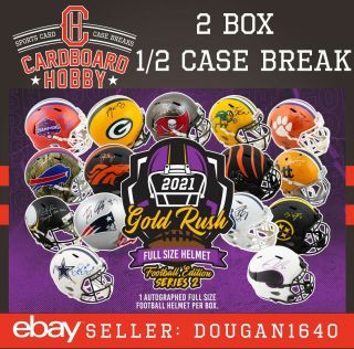 2021 Gold Rush Full Size Helmet Baltimore Ravens [2box] 1/2 Case Break Live