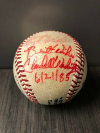 Claudell Washington Autographed Baseball 6/21/85 Hit Winning Hr Atlanta Braves