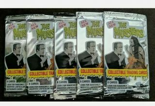 The Munsters Trading Cards 5 Pack 1997 Dart Flipcards.  6 Cards A Pack