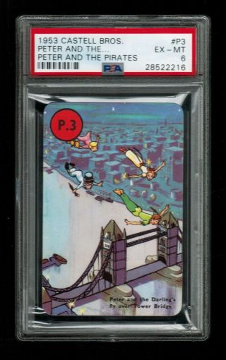 Psa 6 " Fly Over Tower Bridge " 1953 Disney Peter Pan Castell Card P3