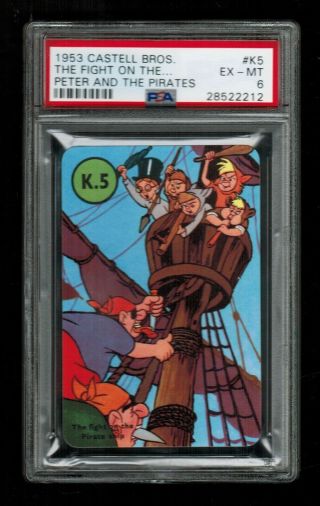 Psa 6 " The Fight On The Pirate Ship " 1953 Disney Peter Pan Castell Card K5