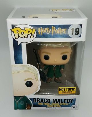 Funko Pop Harry Potter 19 Draco Malfoy Quidditch Hot Topic Exclusive