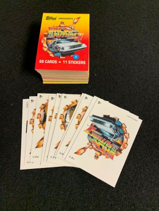 1989 Topps Back To The Future Part Ii Complete 88 Card/11stickers Michael J Fox