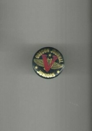 1940s Pin Wwii Homefront Pinback V Victory Wings Aviation Oregon Newspaper