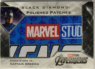 Chris Evans Captain America 2020 Upper Deck Ud Black Diamond Polished Patches
