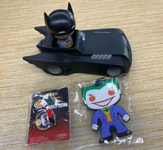 Dorbz Batman The Animated Series Batmobile Ridez Funko Pop Pin Harley Joker Tag