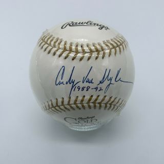 Andy Van Slyke Gold Glove Signed Autograph Auto Official Rawlings Mlb Baseball