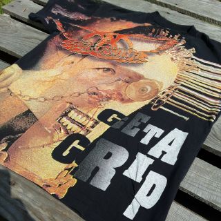 Vtg 1994 Aerosmith Get a Grip World Tour T Shirt All Over Print Made USA Size XL 2