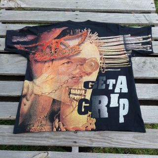 Vtg 1994 Aerosmith Get a Grip World Tour T Shirt All Over Print Made USA Size XL 6