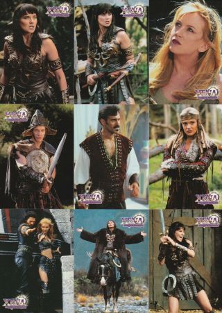 1999 Xena Warrior Princess Series 3 Complete Basic Trading Card Set