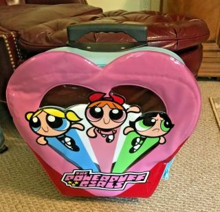 Vintage The Powerpuff Girls Suitcase Travel Bag With Wheels