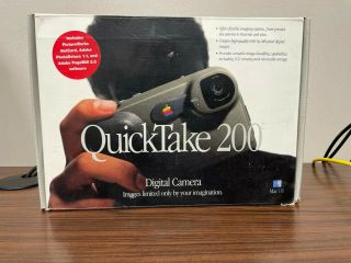 Vintage Apple Macintosh Quicktake 200 Digital Camera W/ Box -
