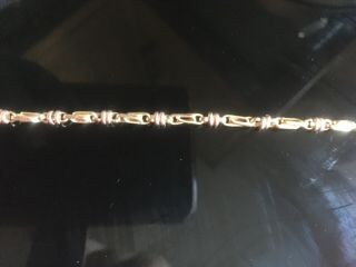 Vintage Retro Yellow /rose Gold Prince Of Wales 375 Gold Bracelet
