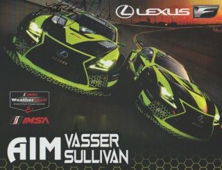 2020 Kyle Busch Signed Aim Vasser Sullivan Lexus Rc F Gt3 Rolex 24 Imsa Postcard