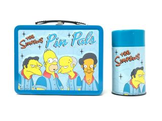 The Simpsons Pin Pals Metal Lunchbox And Thermos 2001 By Neca
