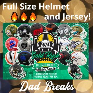 Kansas City Chiefs Signed Gold Rush Specialty Full - Size Helmet,  Jersey Box Break