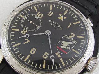 Favor Aviator Legion Condor Luftwafe Pilots 1939 - 1945 Vintage Swiss Men ' s Watch 3