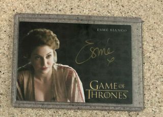 Game Of Thrones Inflexions Esme Bianco As Ros Gold Ink Auto Autograph Card
