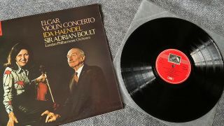 Rare Asd 3598 Ida Haendel Elgar Violin Concerto Boult Uk B&w Stamp Hmv Lp Ex/ex