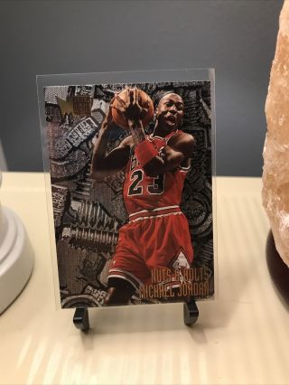 1995 - 96 Fleer Metal Michael Jordan Nuts And Bolts Basketball Card Bulls