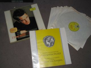 Beethoven 9 Symphonien Von Karajan 8 Lp Box Set Uk D/grammophon Skl 101/108 N/m