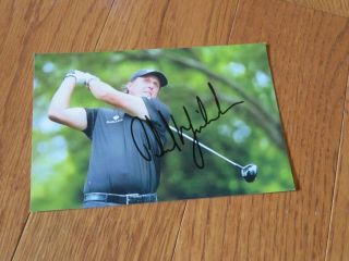 Phil Mickelson Autographed Hand Signed 4x6 Photo Golf Pga