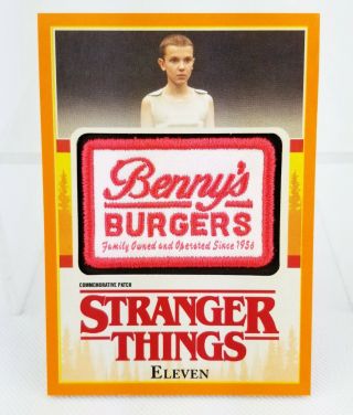 Eleven Bennys Burgers Patch Card 31/99 Orange Parallel Stranger Things
